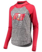 Women's Heathered Gray-Red Tampa Bay Buccaneers Championship Ring Pullover Hoodie - Heather Gray