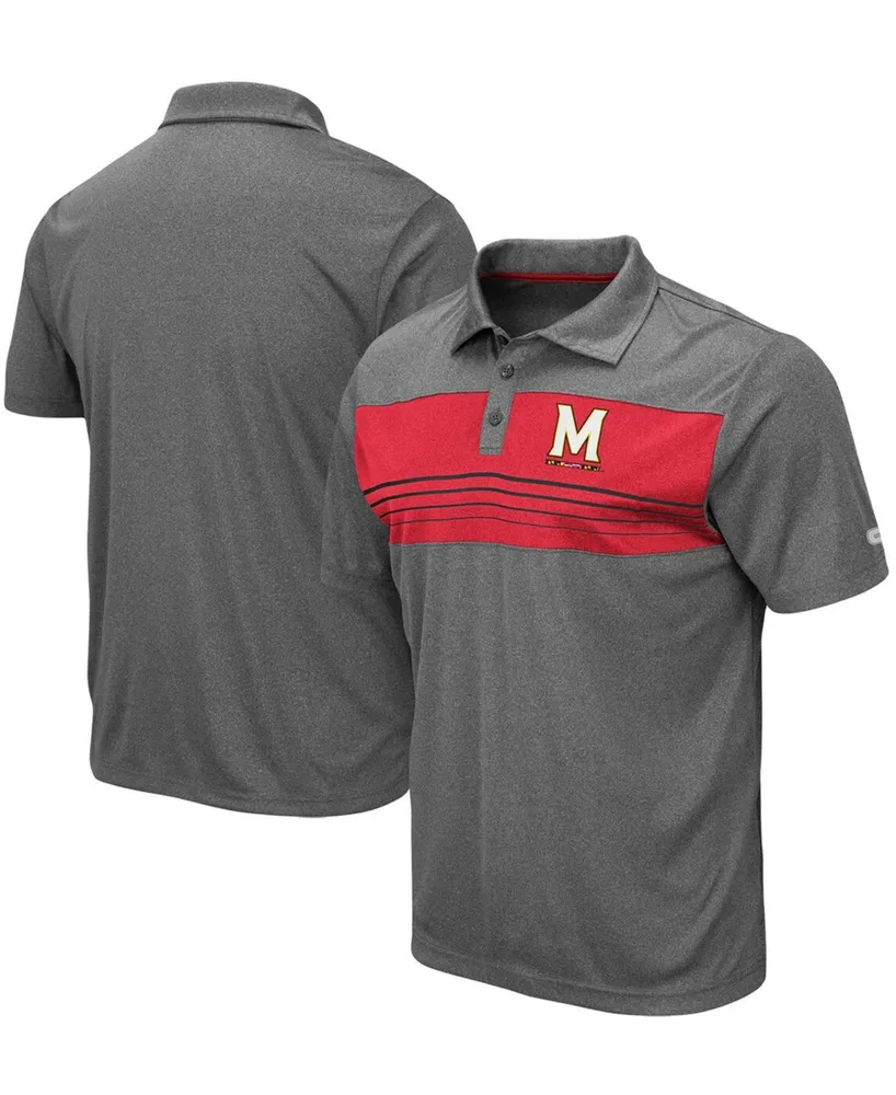 Men's Heathered Charcoal Maryland Terrapins Team Smithers Polo