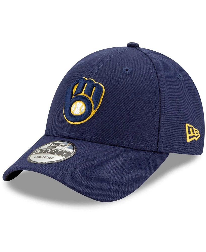 Big Boys and Girls Navy Milwaukee Brewers Team The League 9FORTY Adjustable Hat