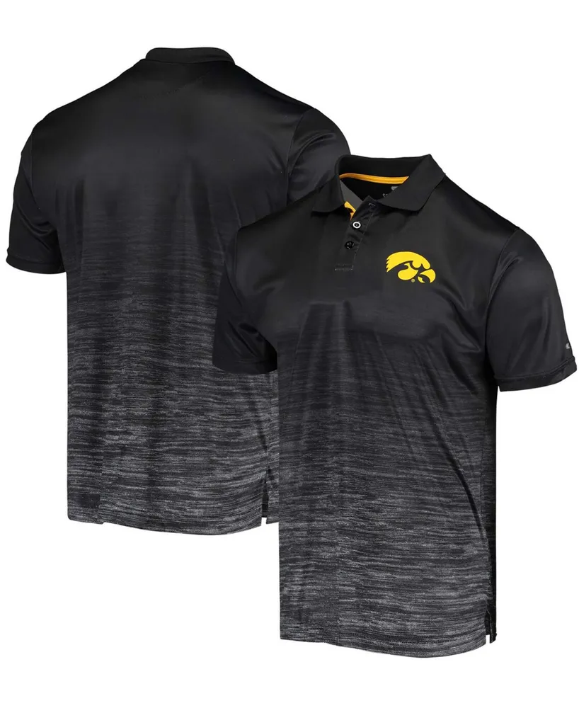 Men's Black Iowa Hawkeyes Marshall Polo