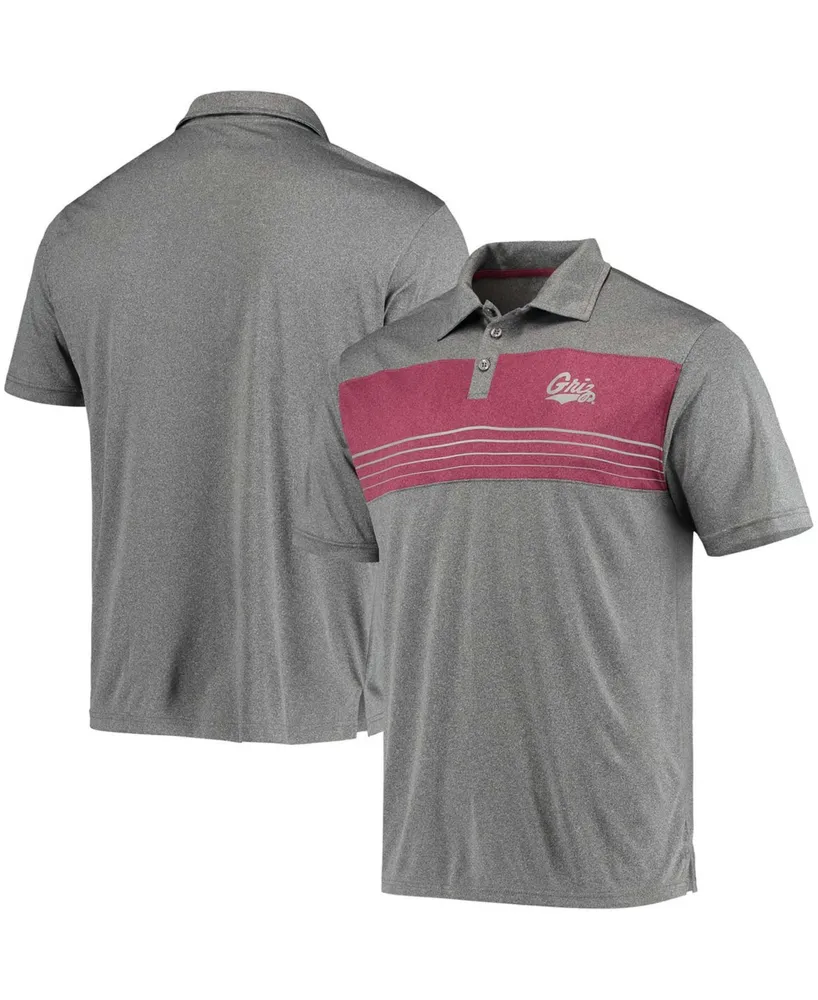 Men's Heathered Charcoal Montana Grizzlies Smithers Polo