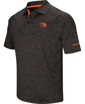 Men's Black Oregon State Beavers Down Swing Polo