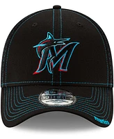 Men's Black Miami Marlins 2019 Neo 9THIRTY Flex Hat