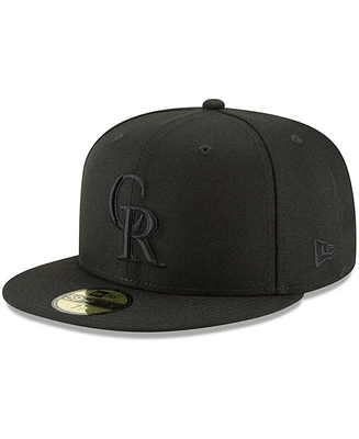 Men's Black Colorado Rockies Primary Logo Basic 59FIFTY Fitted Hat