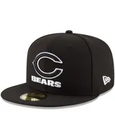 Men's Black Chicago Bears B-Dub 59FIFTY Fitted Hat