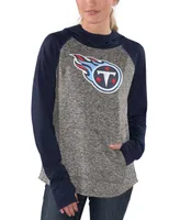 Women's Heathered Gray-Navy Tennessee Titans Championship Ring Pullover Hoodie - Heather Gray