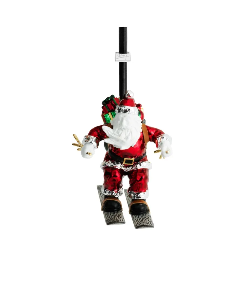 Skiing Santa Ornament