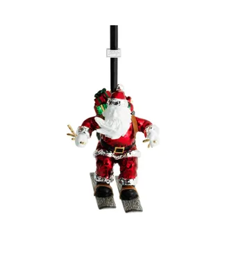 Skiing Santa Ornament