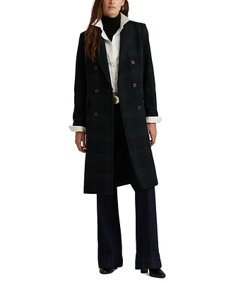 Lauren Ralph Lauren Plaid Wool-Blend Coat