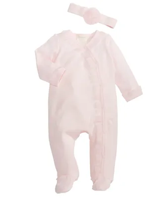 First Impressions Baby Girls Ruffle Footie and Headband, 2 Piece Set, Created for Macy's