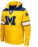 Men's Maize Michigan Wolverines 2.0 Lace-Up Pullover Hoodie