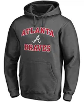 Men's Charcoal Atlanta Braves Heart Soul Pullover Hoodie