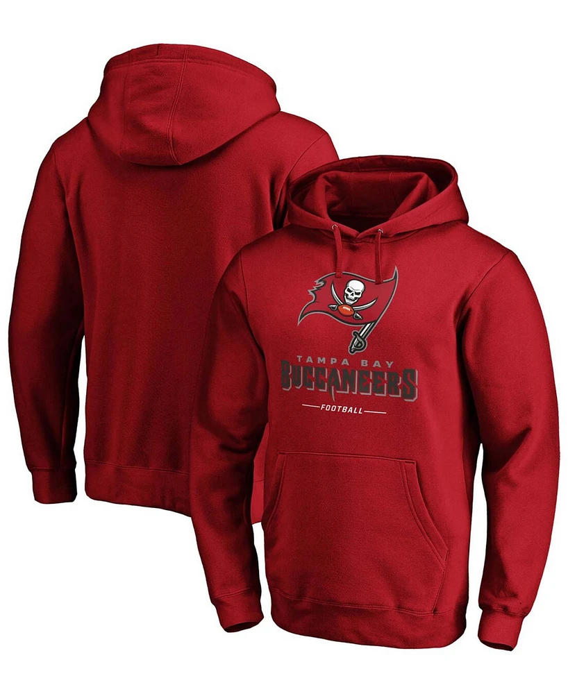 Men's Red Tampa Bay Buccaneers Team Lockup Pullover Hoodie