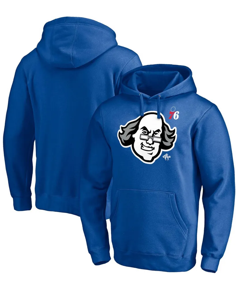 Men's Royal Philadelphia 76ers Post Up Hometown Collection Pullover Hoodie