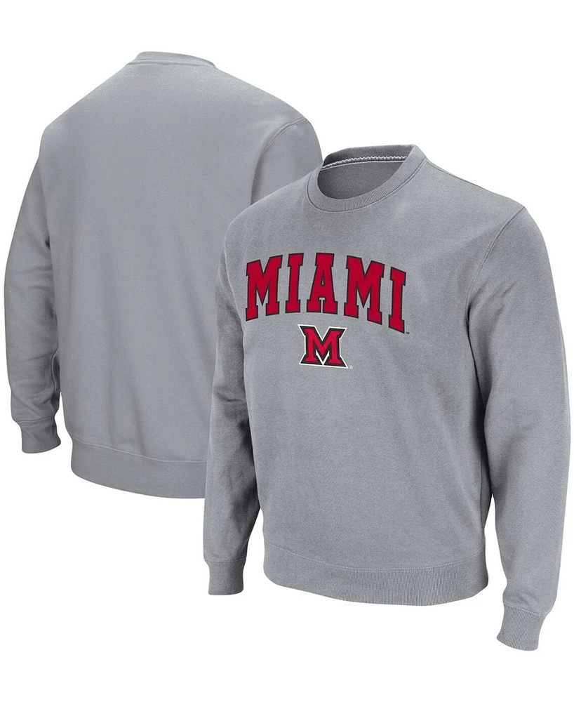 Colosseum Men's Miami University RedHawks Arch Logo Crew Neck Sweatshirt