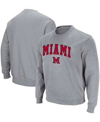 Colosseum Men's Miami University RedHawks Arch Logo Crew Neck Sweatshirt