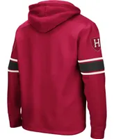 Men's Crimson Harvard Crimson 2.0 Lace-Up Logo Pullover Hoodie