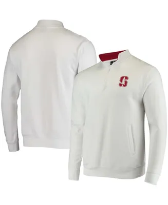 Men's White Stanford Cardinal Tortugas Logo Quarter-Zip Jacket