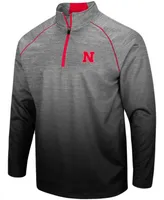 Men's Heathered Gray Nebraska Huskers Sitwell Sublimated Quarter-Zip Pullover Jacket