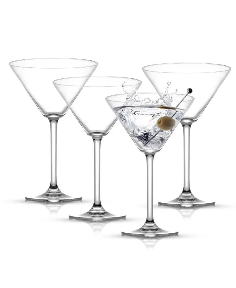 JoyJolt Bloom Coupe Martini Glasses, Set of 4 - Clear