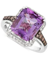 Le Vian Grape Amethyst (5-1/10 ct. t.w.) & Diamond (1/3 ct. t.w.) Statement Ring in 14k White Gold