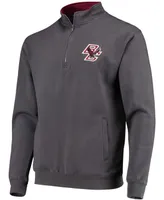 Men's Charcoal Boston College Eagles Tortugas Logo Quarter-Zip Pullover Jacket