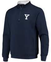 Men's Navy Yale Bulldogs Tortugas Logo Quarter-Zip Jacket