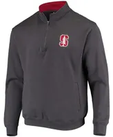 Men's Charcoal Stanford Cardinal Tortugas Logo Quarter-Zip Jacket