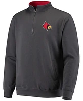 Men's Charcoal Louisville Cardinals Tortugas Logo Quarter-Zip Jacket