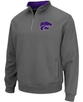 Men's Charcoal Kansas State Wildcats Tortugas Logo Quarter-Zip Jacket