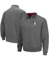 Men's Charcoal Florida State Seminoles Tortugas Logo Quarter-Zip Pullover Jacket