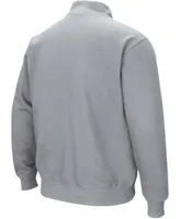 Men's Heather Gray Pitt Panthers Tortugas Team Logo Quarter-Zip Jacket