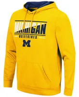 Men's Maize Michigan Wolverines Slash Stack 2.0 Pullover Hoodie