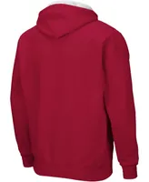 Men's Crimson Indiana Hoosiers Arch Logo 3.0 Full-Zip Hoodie