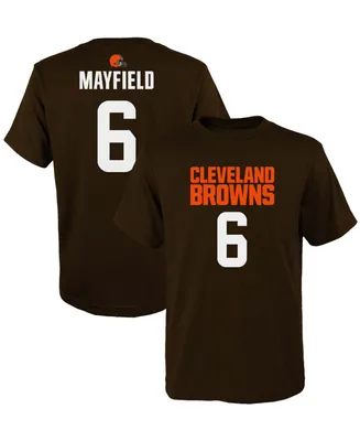 Big Boys Baker Mayfield Brown Cleveland Browns Mainliner Player Name Number T-shirt