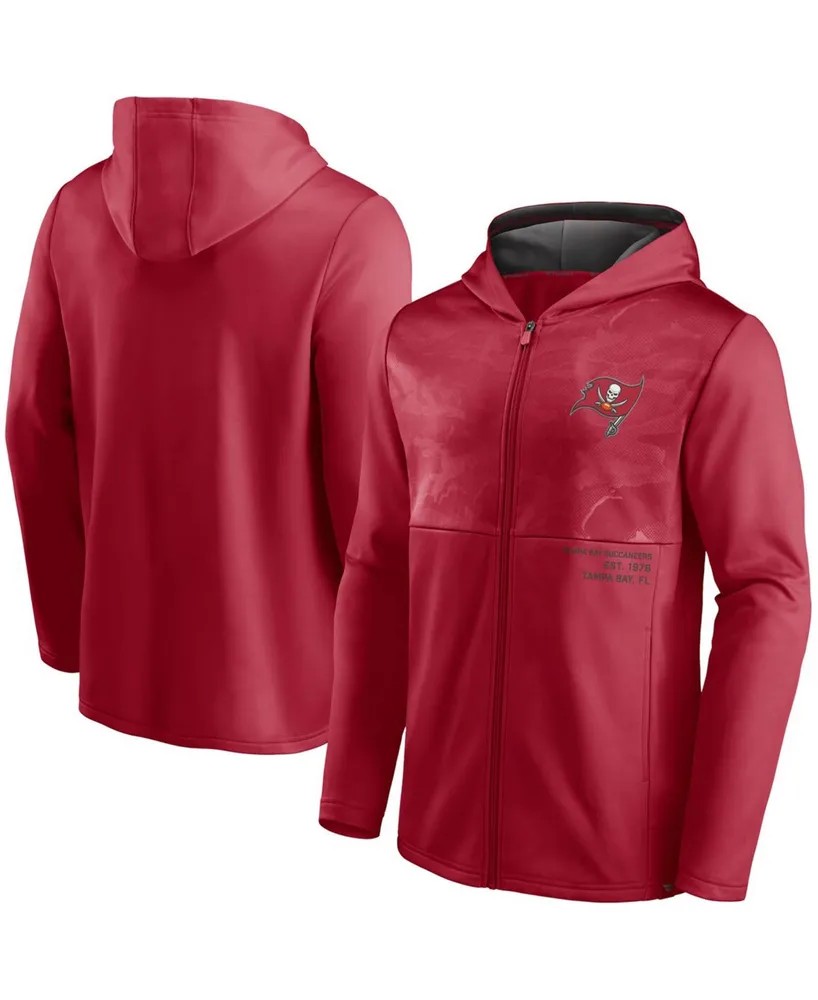 Men's Red Tampa Bay Buccaneers Defender Full-Zip Hoodie Jacket