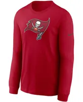 Men's Red Tampa Bay Buccaneers Primary Logo Long Sleeve T-shirt