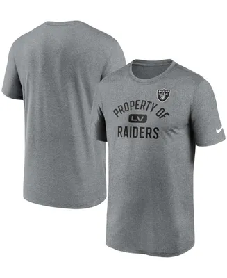 Men's Heather Charcoal Las Vegas Raiders Property Of Legend Performance T-shirt