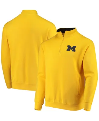 Men's Maize Michigan Wolverines Tortugas Logo Quarter-Zip Jacket