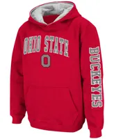 Big Boys Scarlet Ohio State Buckeyes 2-Hit Pullover Hoodie