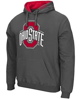 Men's Charcoal Ohio State Buckeyes Arch and Logo Pullover Hoodie