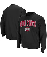 Colosseum Men's Ohio State Buckeyes Team Arch Logo Tackle Twill Pullover Sweatshirt