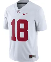 Men's 8 White Alabama Crimson Tide Game Jersey