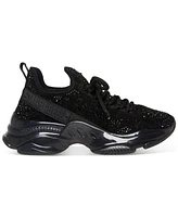 Steve Madden Women's Maxima Rhinestone-Trim Trainer Sneakers