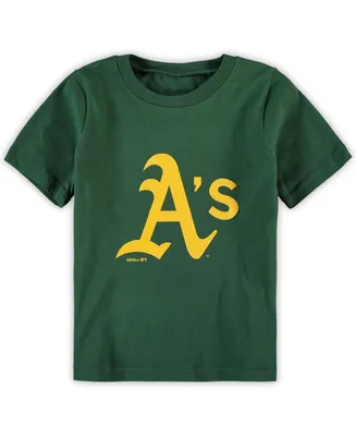 Toddler Boys and Girls Green Oakland Athletics Primary Team Logo T-Shirt