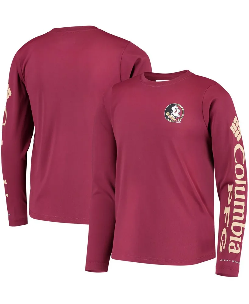 Big Boys Garnet Florida State Seminoles Pfg Terminal Tackle Long Sleeve Omni-Shade T-shirt