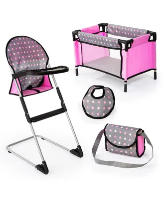 Bayer Baby Doll High Chair-Crib 4 Piece Set