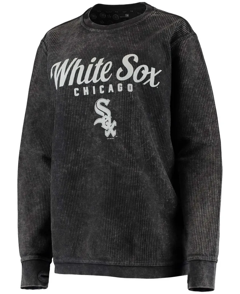 Women's Black Chicago White Sox Comfy Cord Pullover Sweatshirt