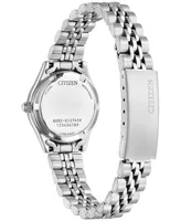 Citizen Women's Embellished Silver-Tone Stainless Steel Bracelet Watch 26mm - Silver