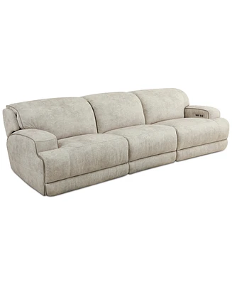 Sebaston -Pc. Fabric Sofa with Power Motion Recliners